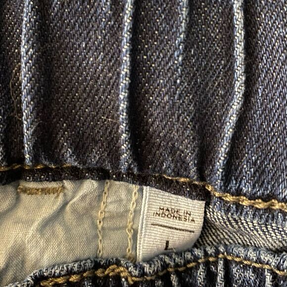 Loft High-Rise Denim Jogger size Large - Picture 4 of 7